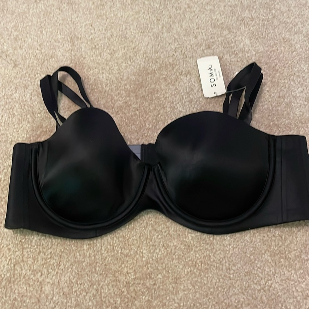 Soma Black Strapless Convertible T-Shirt Bra